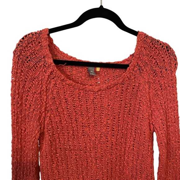 Anthropologie Knitted Knotted Women's Long Sleeve Pink Knitted Blouse Size M - Picture 2 of 11